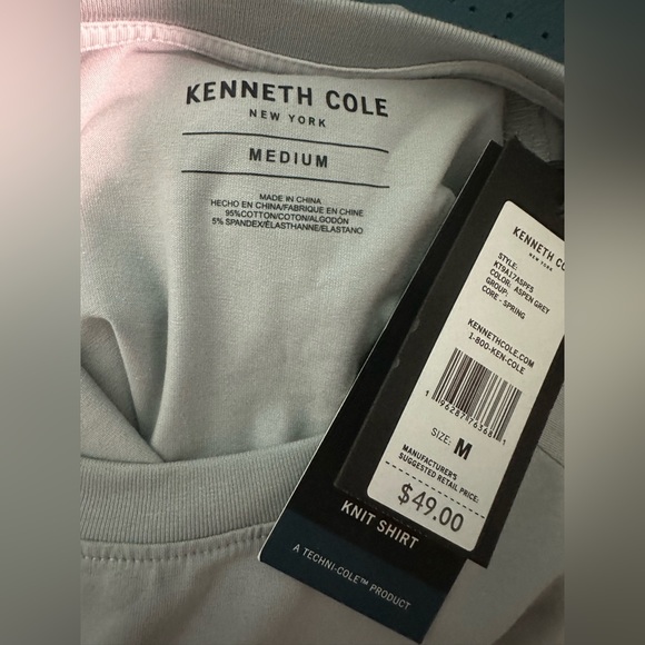 New Kenneth Cole man, T-shirts, size, medium cotton sun protection UPF +50 - Picture 3 of 5